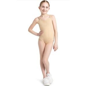 Capezio Camisole Leotard Girls M Adjustable Straps w/ Metal Sliders Hooks Loops